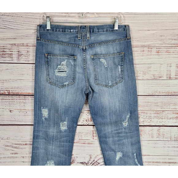 Current Elliott Jeans Womens 28 Cropped Distressed Grunge Denim Medium Wash USA - Picture 4 of 9